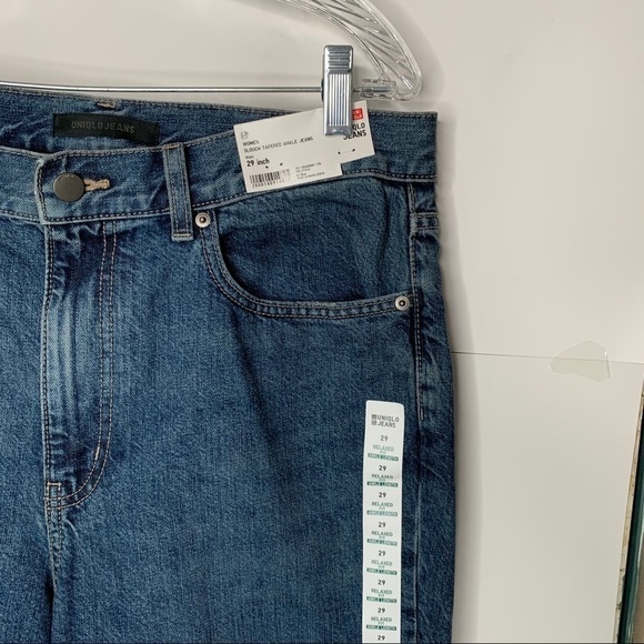 New Uniqlo Slouch High rise ankle jeans size 29 - Picture 4 of 7